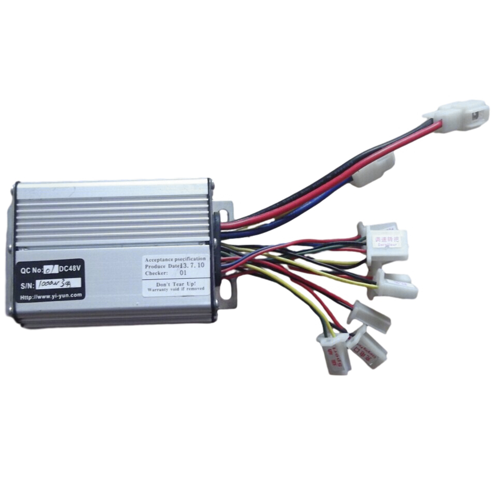 Controlador de velocidad del Motor de 36V/48V y 1000W, controlador de cepillo para bicicleta eléctrica, controlador de velocidad de cepillo de 30A CC para piezas de bicicleta eléctrica, 1 ud.