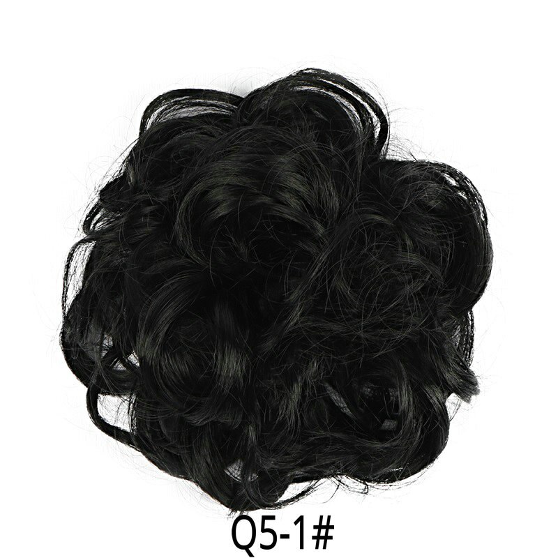 Chignon Hair Bun Hair Pieces Hair Scrunchie Extensions Synthetic Wig For Women Curly Chignon Accessories Hairpiece Extension: Q5-1