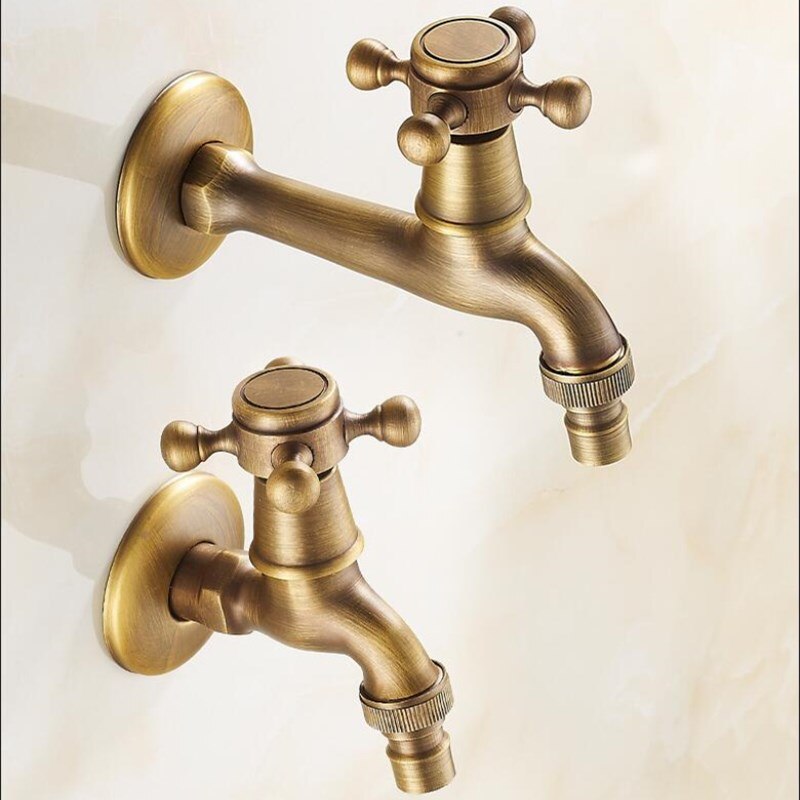 Robinet de toilette, robinet Bronze Antique de machine à laver, robinet de toilette, robinets de jardin décoratif pour l'extérieur