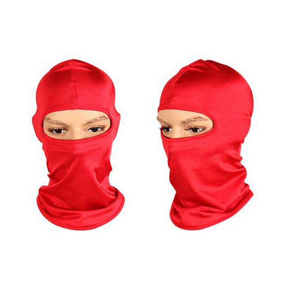 Mannen Wintersport Motorfiets Full Face Shield Helm Masker Bivakmuts Winddicht Ski Sneeuwscooter Moto Biker Riding Accessoires: Red