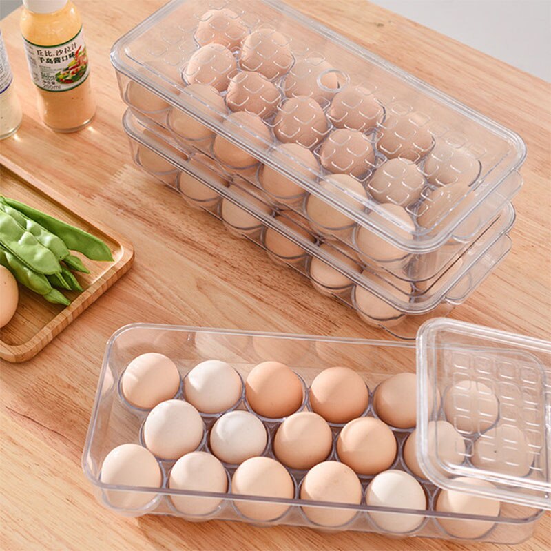 Caja de almacenaje para nevera de mascota con Válvula de ventilación, caja para huevos, caja para almacenamiento de vegetales y fruta, caja de almacenamiento de contenedores de alimentos: 1pcs egg box