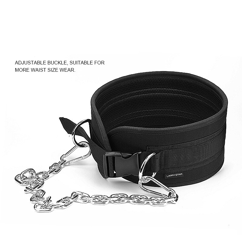 Maxairms Weight Lifting Belt with Chain Dipping Belt For Pull Up Chin Up Barbell increas strength Fitness Bodybuilding Gym Belt: Clear