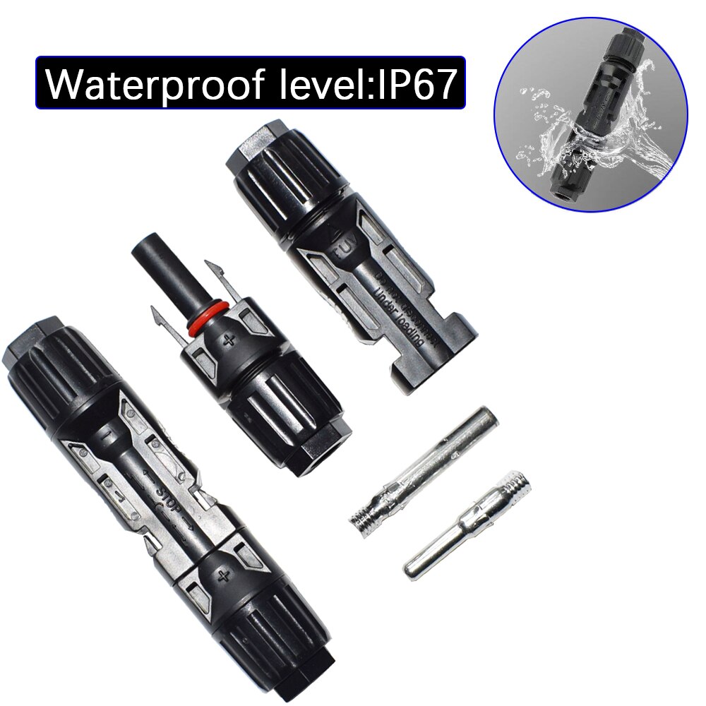 10 Pairs Solar Connector Male and Female Solar Panel Connector for Solar Cable Suitable Cable Cross Sections 2.5mm2~6.0mm2 IP67