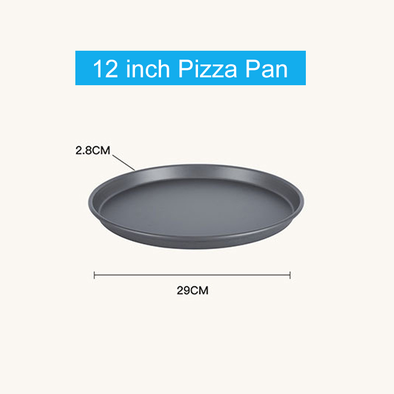 PizzAtHome-sartén para Pizza de 12 pulgadas, plato antiadherente de aleación de aluminio, bandeja para platos profundos, bandeja redonda dura anodizada para Pizza, accesorios para hornear: Default Title