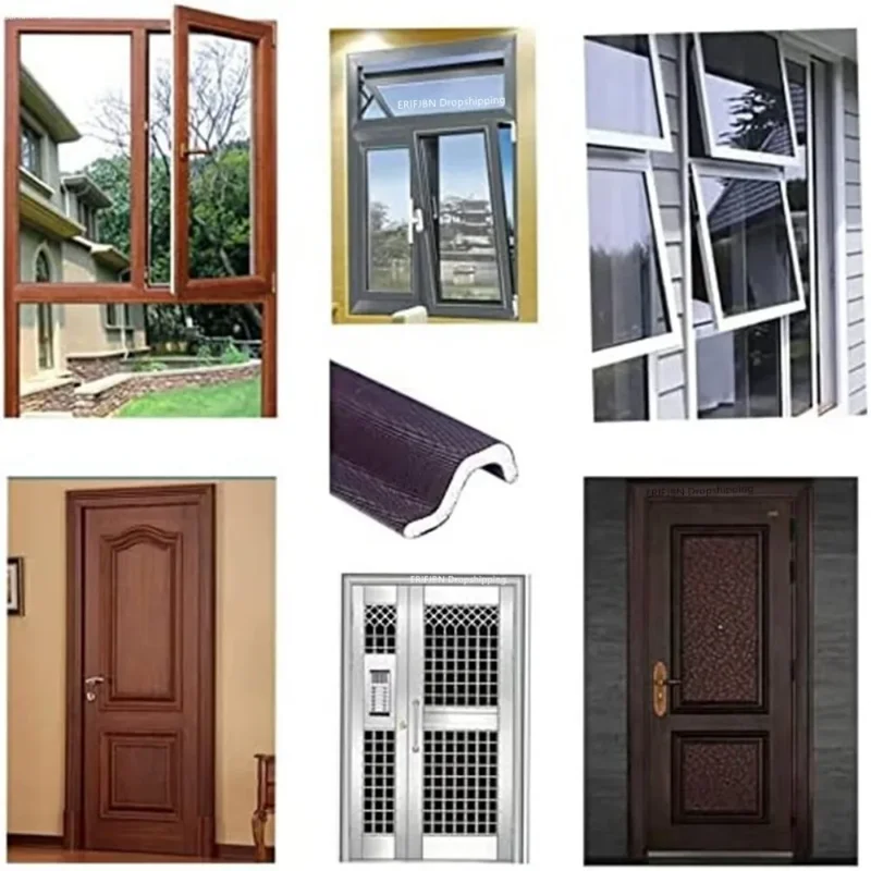 Tira de sellado de ventana de tipo deslizante, costura de puerta y ventana, aislamiento acústico a prueba de viento, tira de sellado autoadhesiva, bloqueo cálido del viento