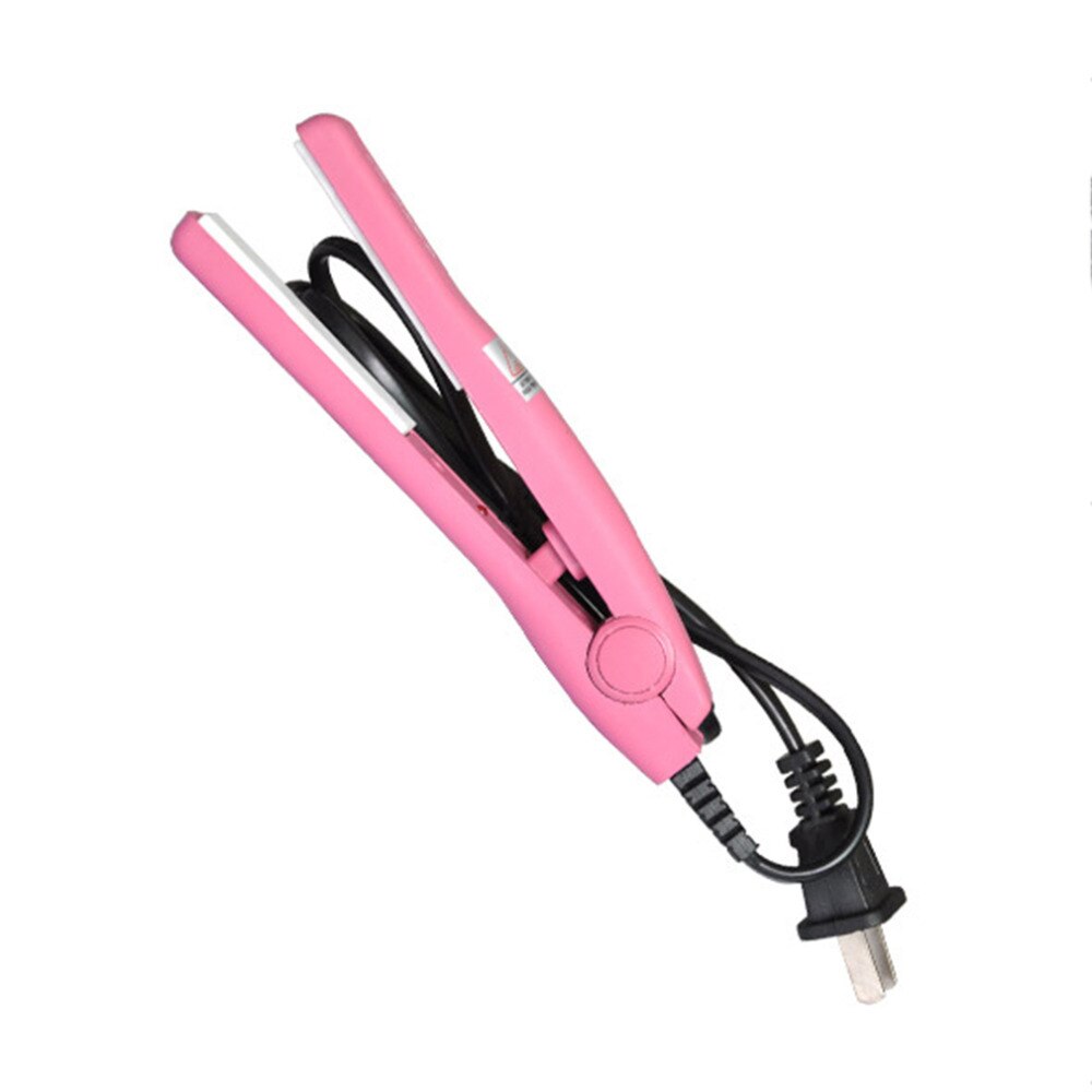 Professionele Mini stijltang Ijzer Roze Keramische Draagbare Elektronische Haren Rechttrekken Styling Tools Haar