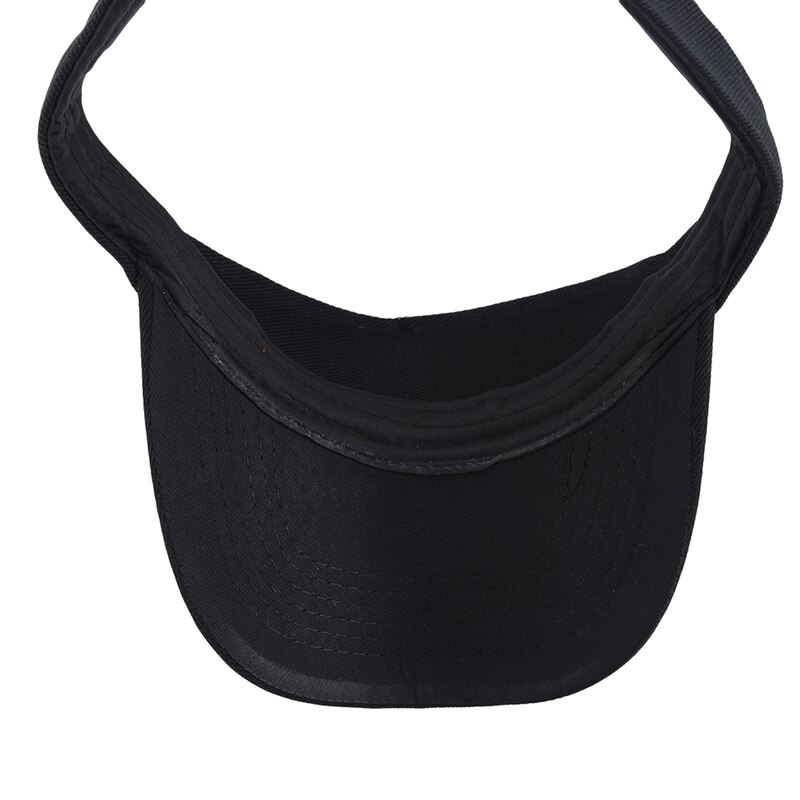 Moda donna vuoto Top cappello da Tennis Casual solido regolabile cappello da sole Anti-UV Topless sport Golf cappellini da Tennis all&#39;aperto di alta qualità: black