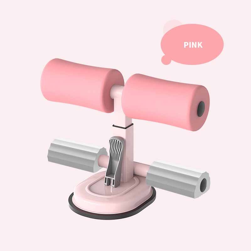 Double Poles Sit Up Aids Indoor Fitness Equipment Supine Abdominal Apparatus for Students Bodybuilding Slim Figure Gym Equipment: Pink