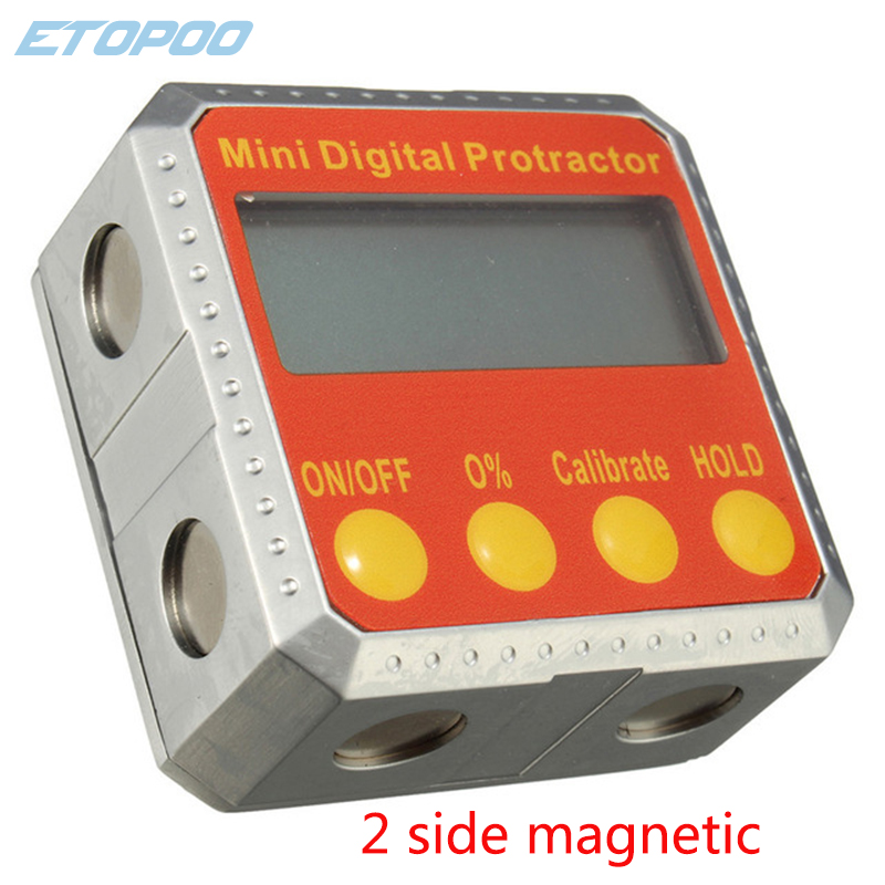 2sides magnets Digital Protractor Inclinometer Digital Bevel Box level tool electronic angle gauge