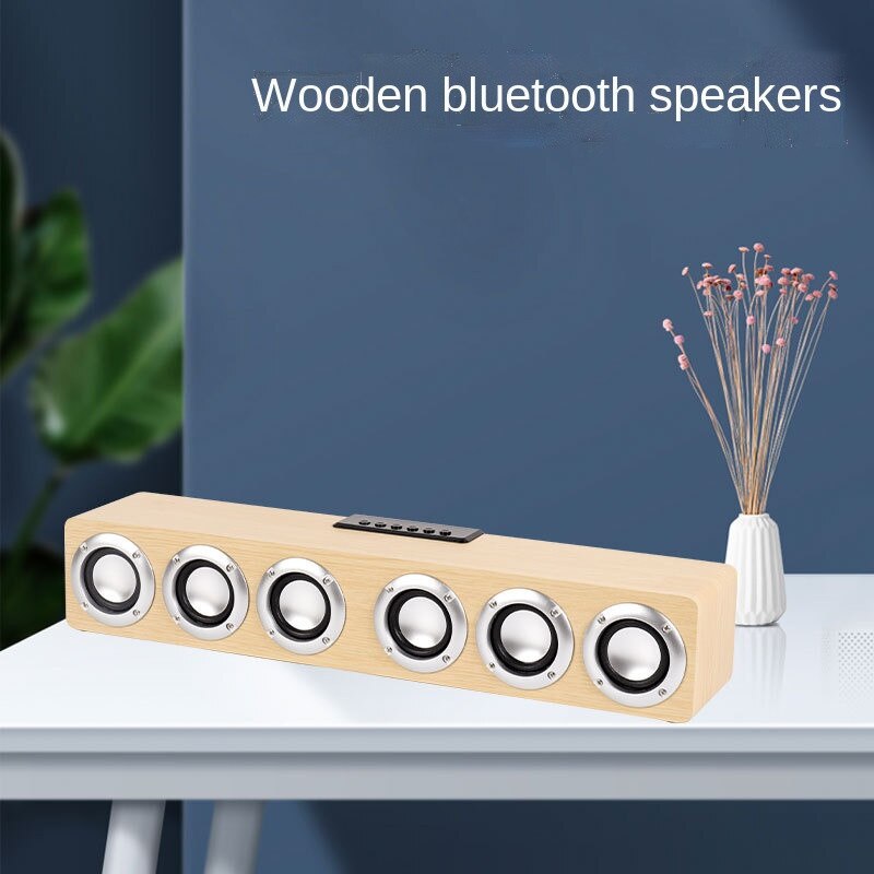 2022 new  m1 wooden house tv sound bully bluetooth speakers mobile wireless desktop subwoofer sound