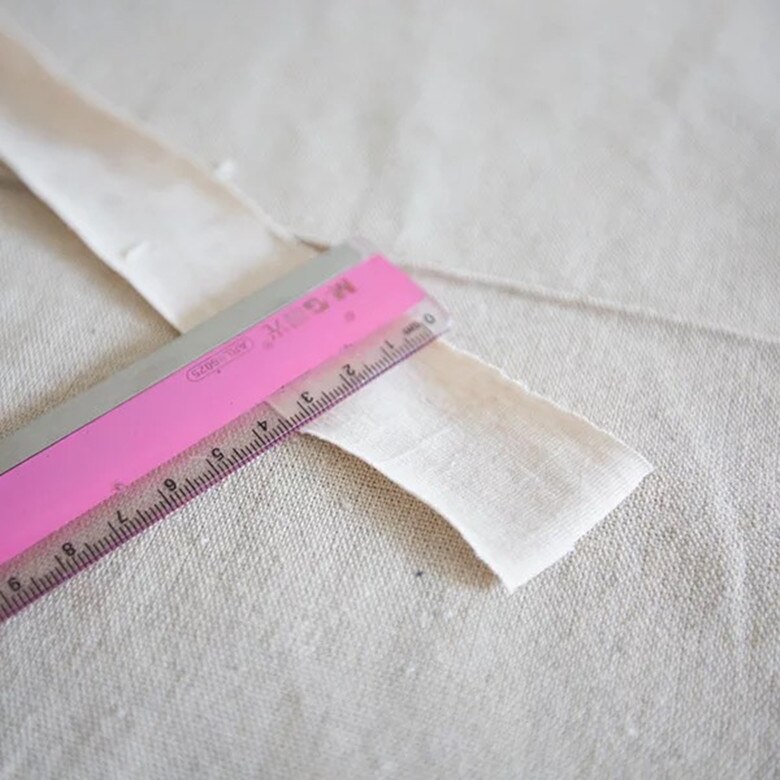 Natural Colour Organic Cotton Ribbon Fabric 40 mm Natural white Brown stripe color 100 meters for baby clothes cuffs and neck