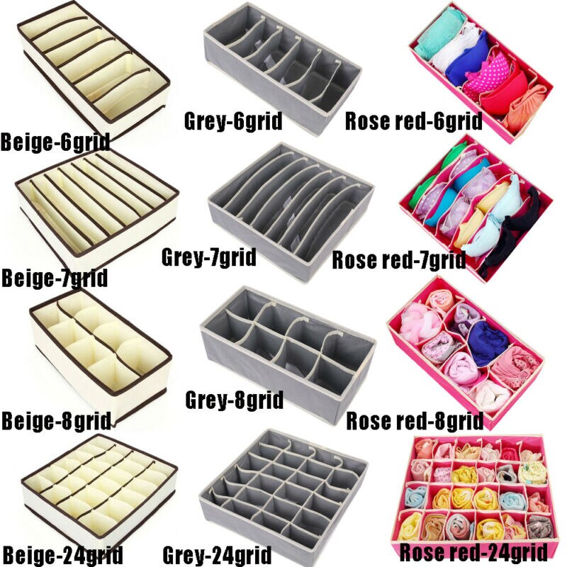 Unterwäsche Bh Socken Krawatten Schublade Lagerung Organizer Boxen Wandschrank Teiler Ordentlich