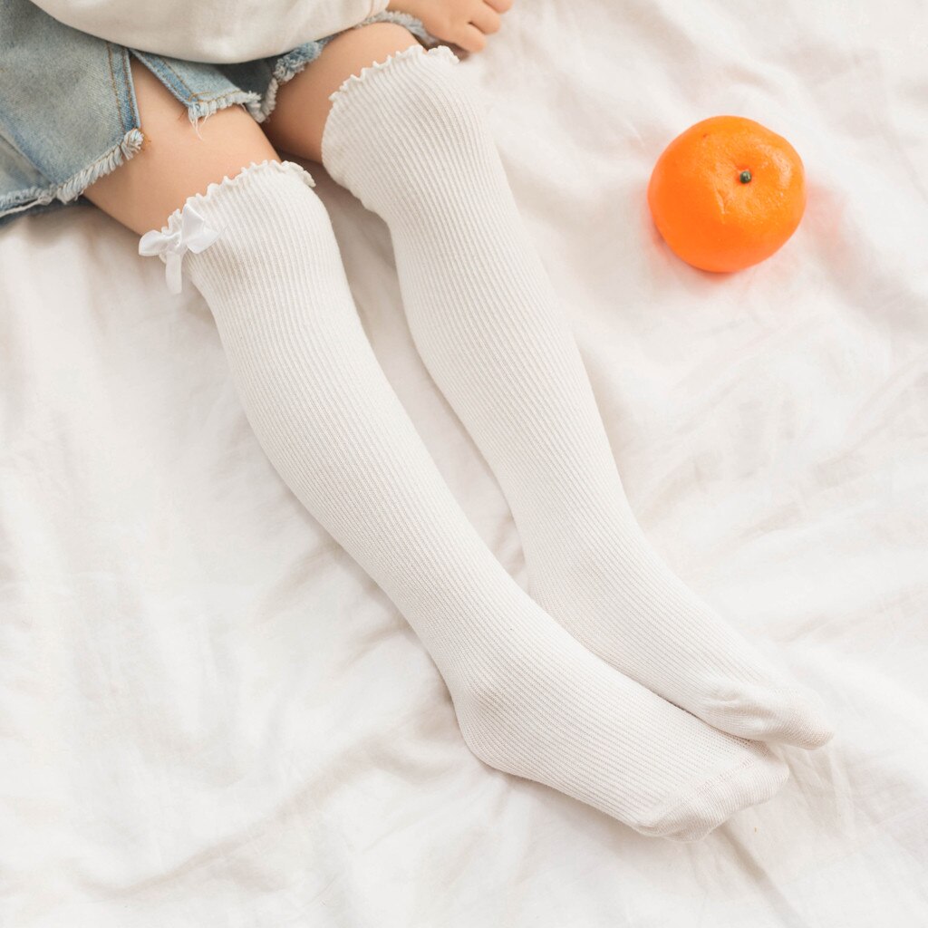 Kids Socks Toddler Baby Girls Boys Solid Anti-Slip Knitted Long Socks Knee Socks Winter Autumn Princess Girls Cotton Socks C810#