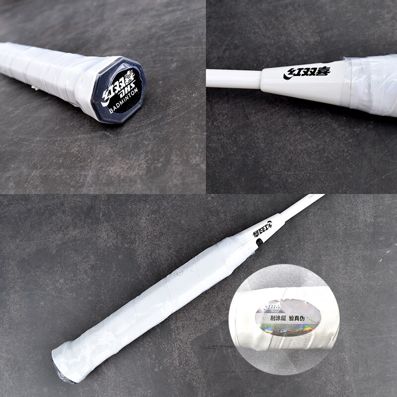 DHS Badminton Racket Set Carbon Fiber Badminton Rackets with 3 Shuttlecocks and Carrying Bag for Beginner