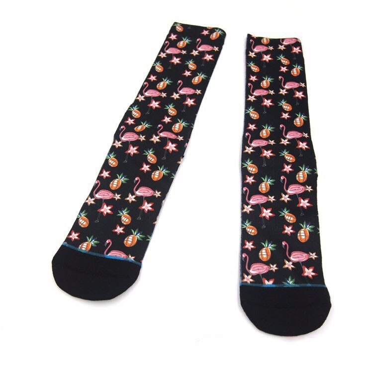 Style 360 Printing Boneless Socks Head Thick Outdoor Sports Skateboard Socks (1 Pair): Brown