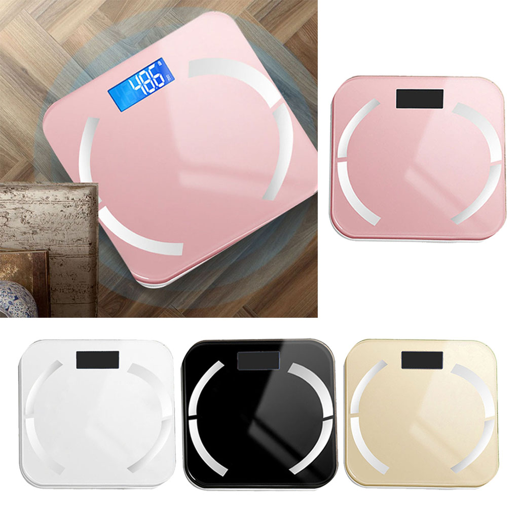 Digital Body Fat Scale Smart Bathroom Bluetooth Calories BMI Water Checker Home Fitness Backlight 180kg Scale