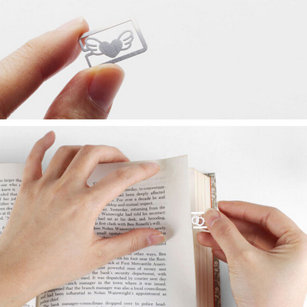20 stks/partij Mini Metalen Leuke Cartoon Dier Bladwijzer Clips Plated Sliver Bladwijzers Briefpapier boek lijn marker Willekeurige Stijl