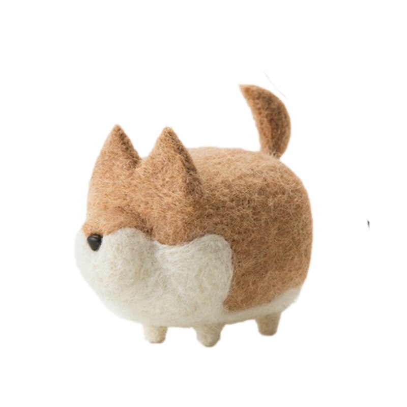 Chien et chat feutre piquer Le bricolage fait à la main matériel sac chat renard Doberman chien raton laveur Animal broche matériel sac