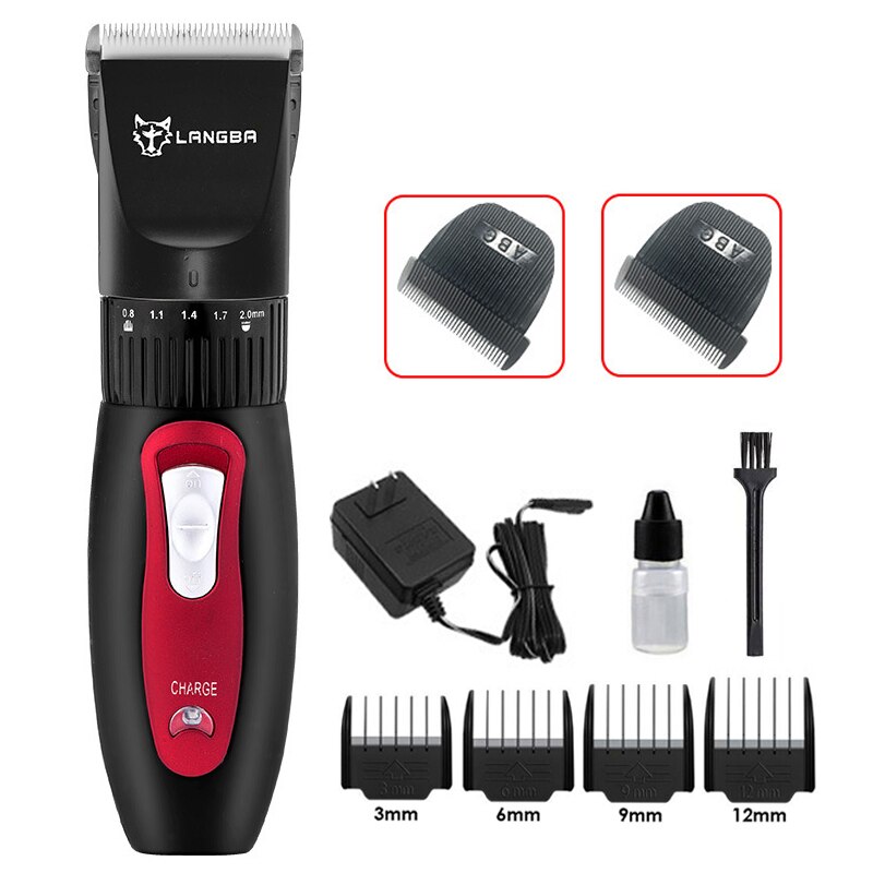 LANGBA-cortadora de pelo para perros y gatos, juego de aseo, máquina cortadora de pelo, con hoja de 33 dientes, RFCD2298: Add 2pcs Blade