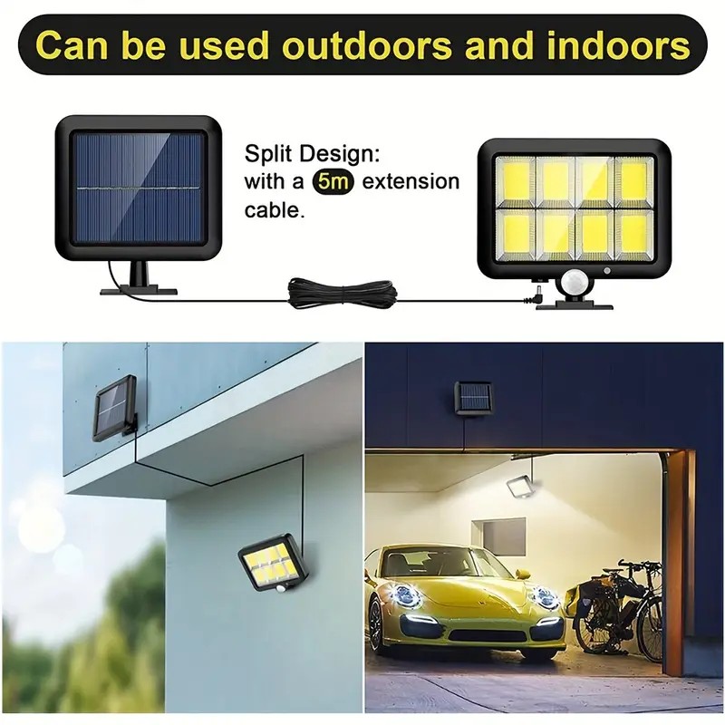 Buitenlamp op zonne-energie met 3 standen, 160 led-wandlampen op zonne-energie met bewegingssensor en afstandsbediening, waterdichte tuinverlichting op zonne-energie