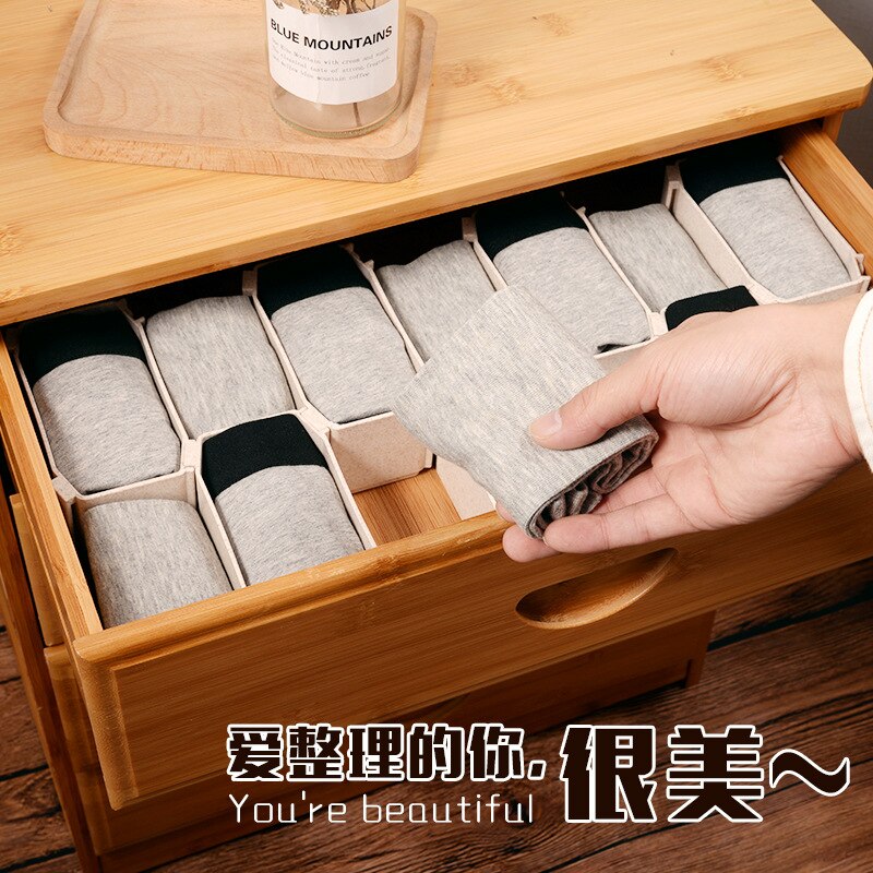 6pcs Stationery Storage Drawer Kitchen Dividers Tool Box Desktop Organizer System Desktop Underwear Under Desk Makeup for Socks