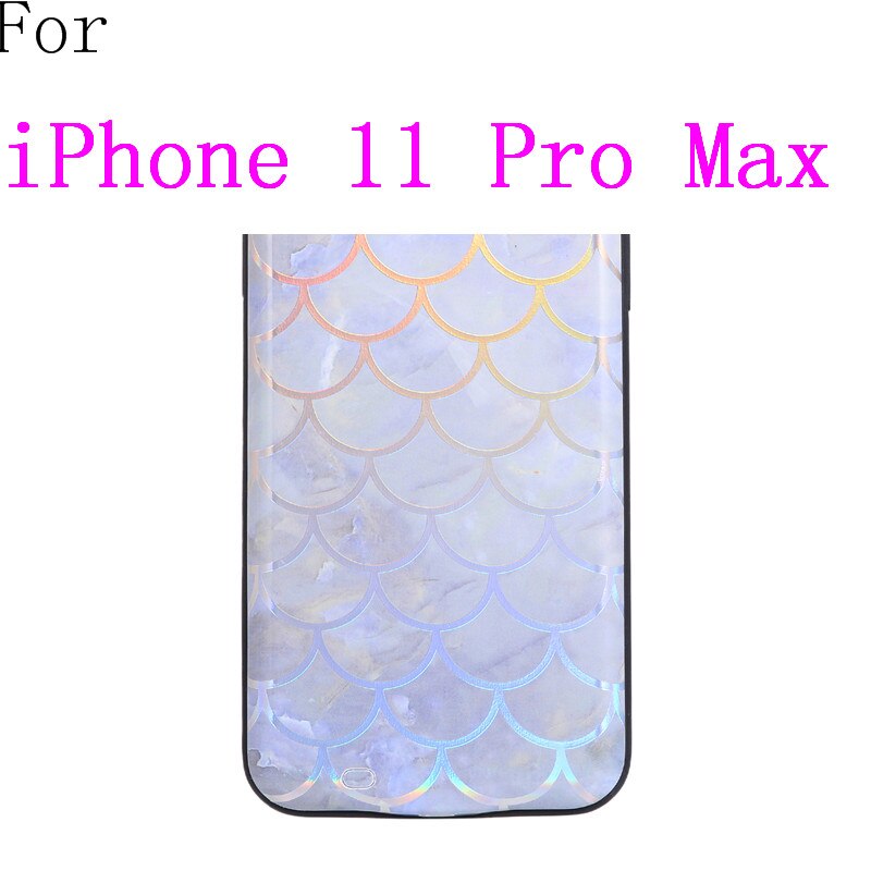 Slim Smart Battery Case for iPhone XR X XS 11 Pro Max 6 6 S 7 8 Plus SE Charging Power Bank snake skin fish scales pattern: i11ProMax-YL