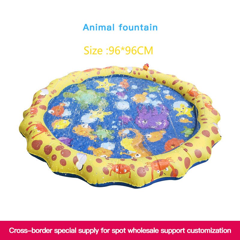 Children's Inflatable Water Spray Mat Outdoor Beach Plastic Floor Mat Kids Garden Paddling Game Pad Swimming Float Board: Default Title