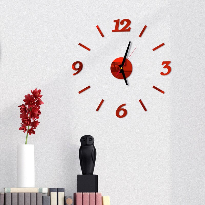 Unique Digital 3D Stereo Wall Clock Wall Sticker Modern Wall Clock Watch DIY Decorative Wall Clock Art Sticker Decal Home Decor