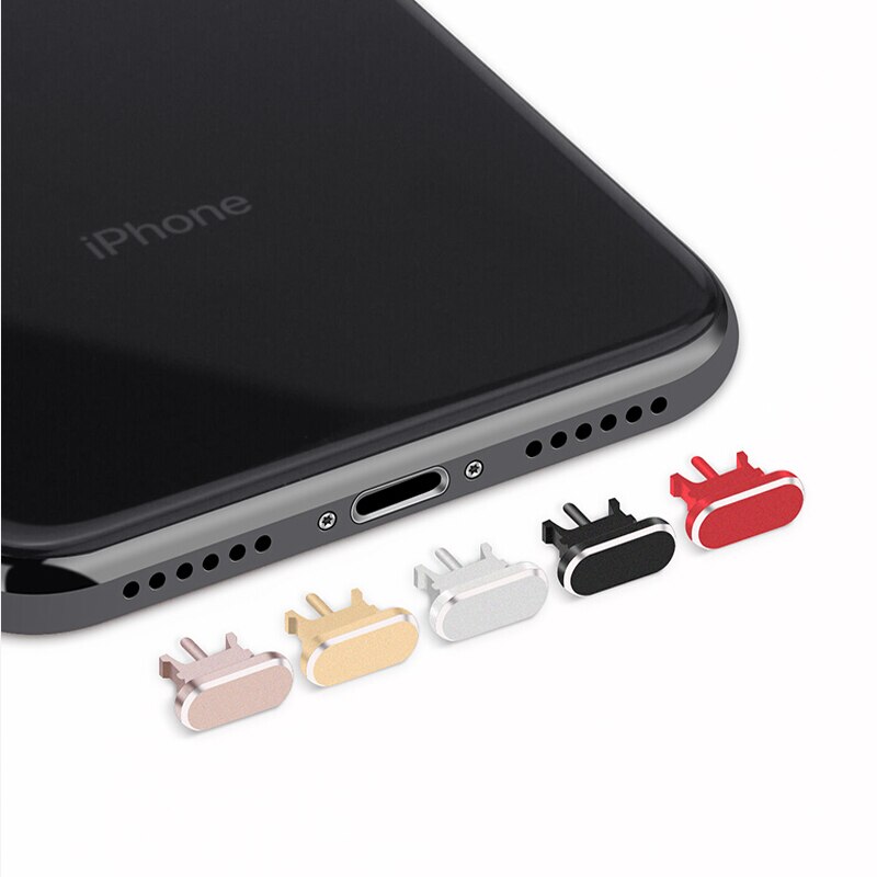 Metall damm hörlurar pluggar för iphone 8 7 6 5s förhindra damm plugg för iphone 7 plus 8 plus tillbehör förhindrar start