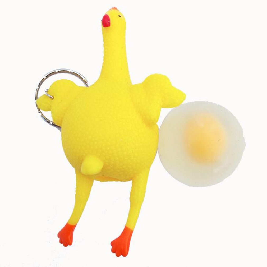 Toys Funny Venting Chicken Keychain Smashing Chicken Spoofing Laying Hens Decompression