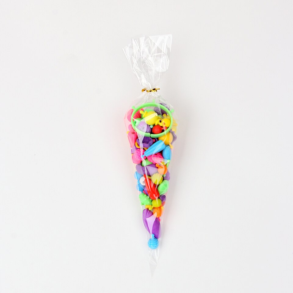 50 pcs clear cellophane candy packaging bag wedding birthday party decoration dessert candy bag conical storage packaging bag