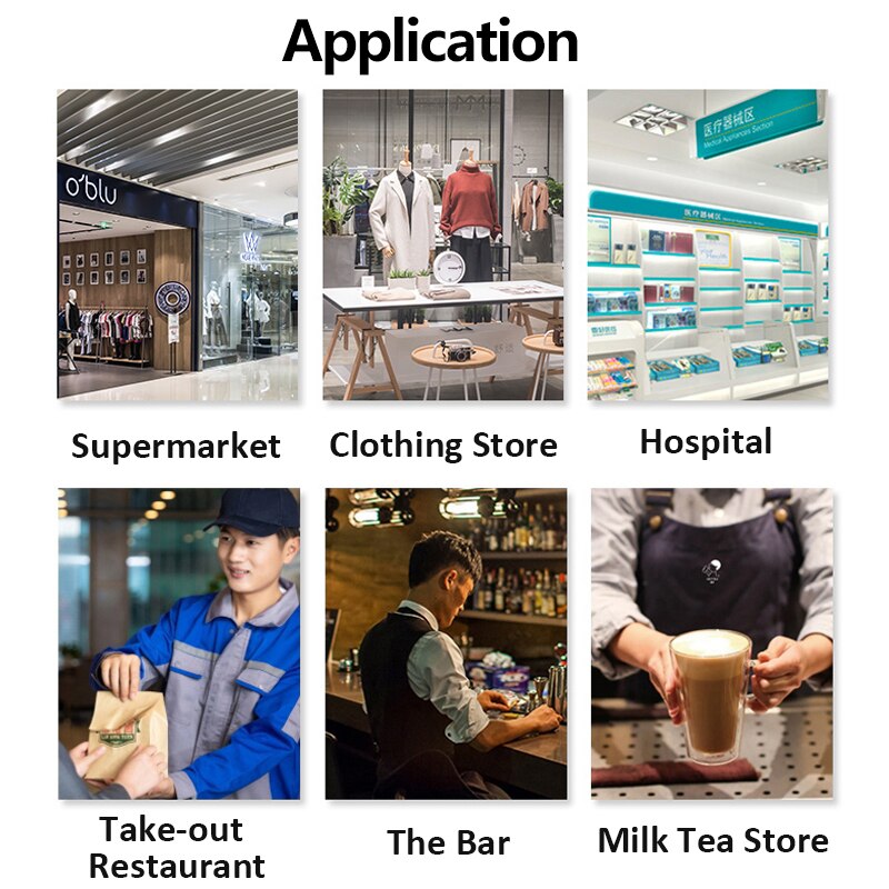 XP-58IIH POS Thermal Direct Printer 58MM Mini Restaurant Bill Receipt Ticket Machine USB &amp; USB+Bluetooth Interface Windows Phone