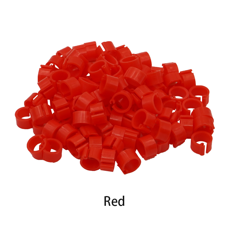 100 Stuks Vogels Voeten Ring Plastic Clip Ringen voor Vogels Duif Kwartel Voetring Boerderij Dier Carrier Duif Accessoires Vogel benodigdheden: Donkergrijs