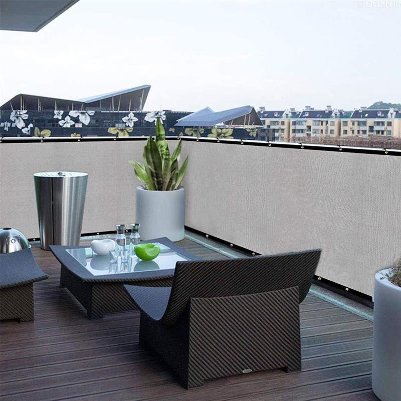 0.9x5M Balcony Privacy Screen Fence Cover With Ties Weather-Resistant Backyard Patio Balcony Privacy Screen Cover Sunshade Net