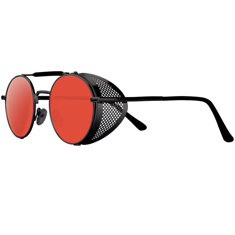 Grappige Ronde Steampunk Zon Glassses Retro Classic Metal Punk Bril Voor Vrouwen Mannen: A020