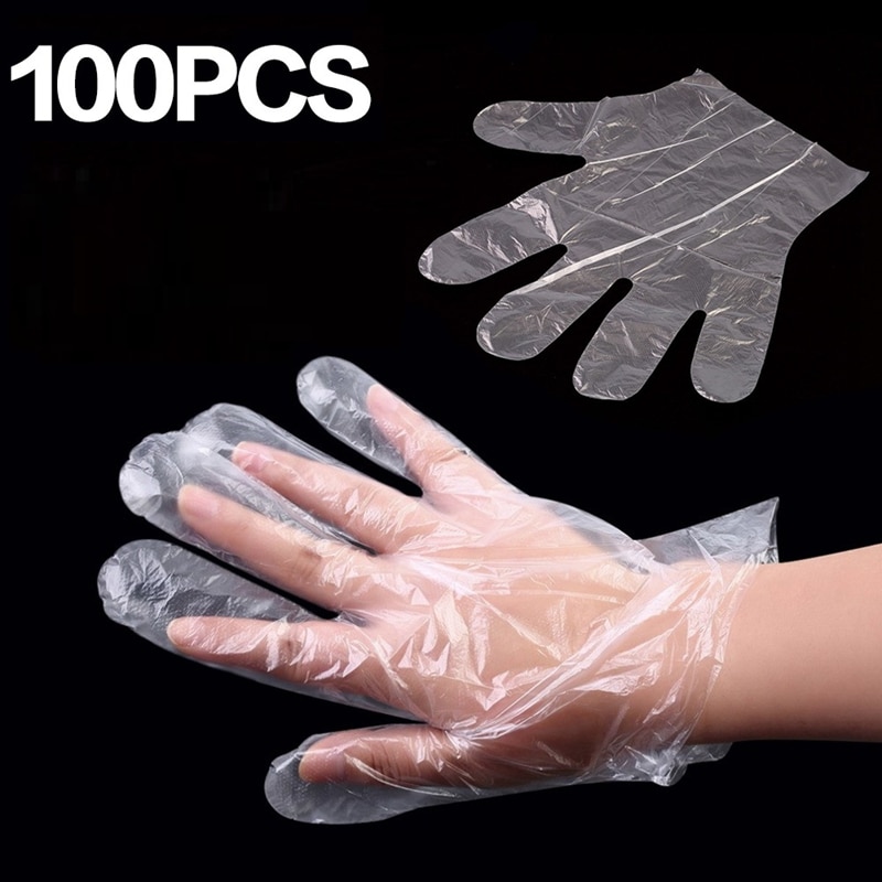 100pcs Food Plastic Gloves Disposable Gloves for Restaurant Kitchen BBQ Eco-friendly Food Gloves Fruit Vegetable Gloves