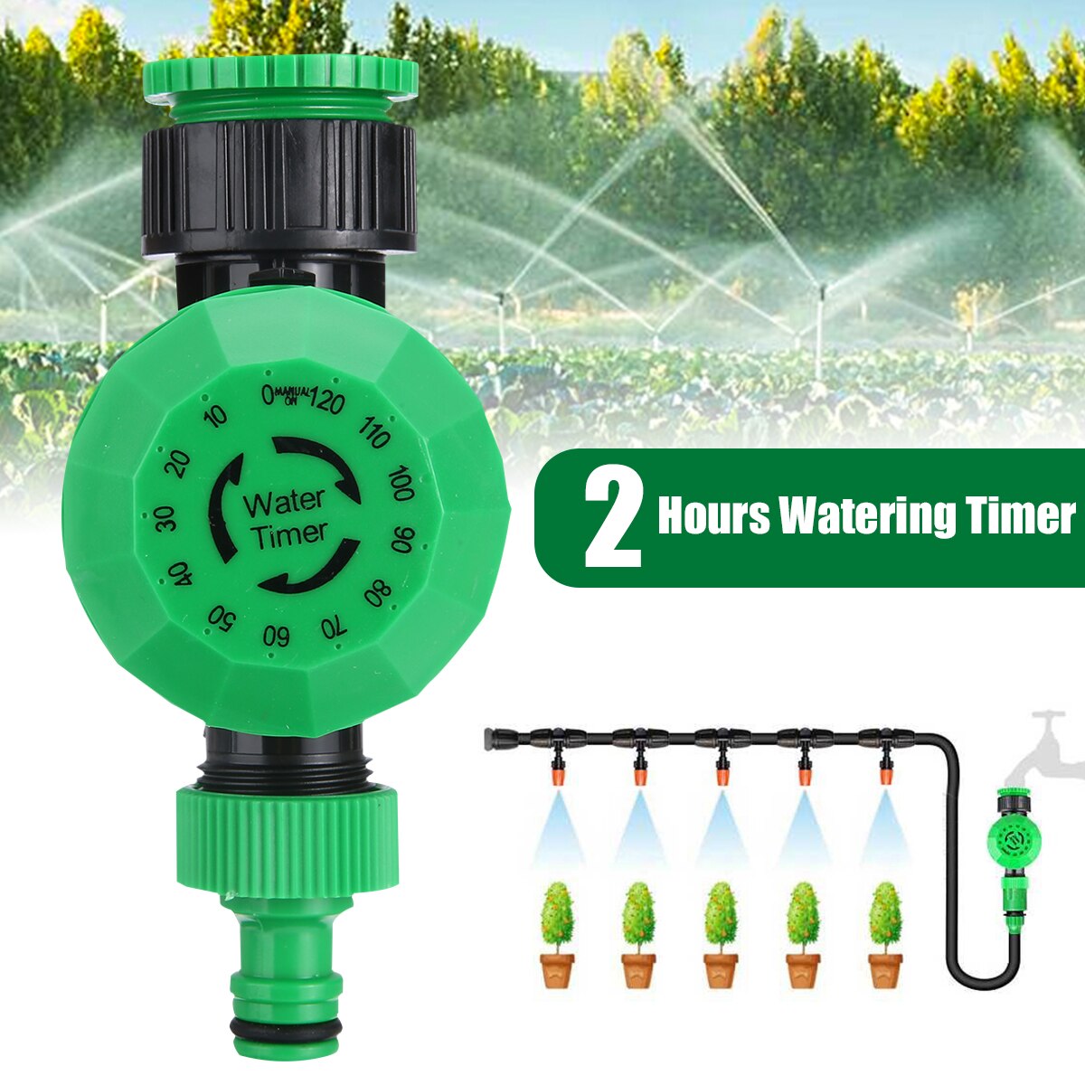 Watering Timer Outdoor Timed Irrigation Controller 2Hours Mechanical For Gardening Clock Auto Irrigation Parts