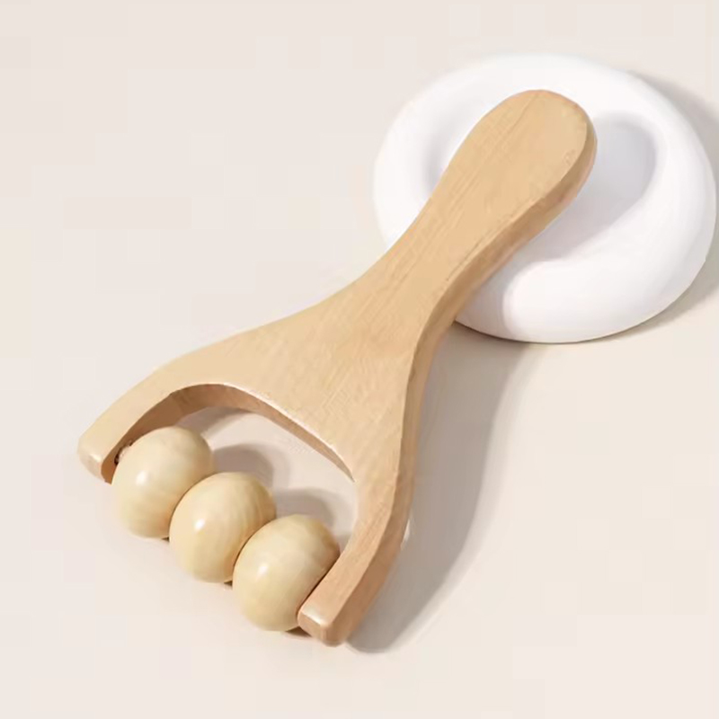 Roller-stimulator, handmatige houten fasciiroller voor het hele lichaam, spierverzachtend massagehulpmiddel, houten roller-massageapparaat voor diepe ontspanning: MULTI