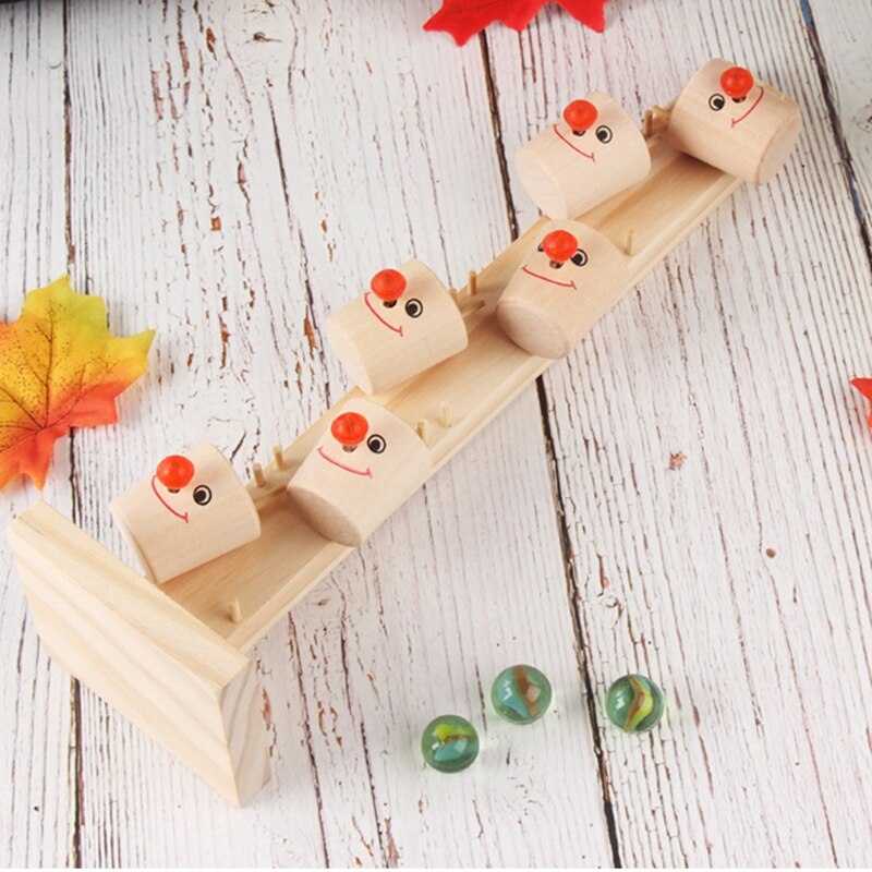 freundlicher Pädagogisches Spielzeug Holz Clown Gießen Tabelle Spaß Eltern-Art-Interaktive Tabletop Spiel Marmor Spielzeug