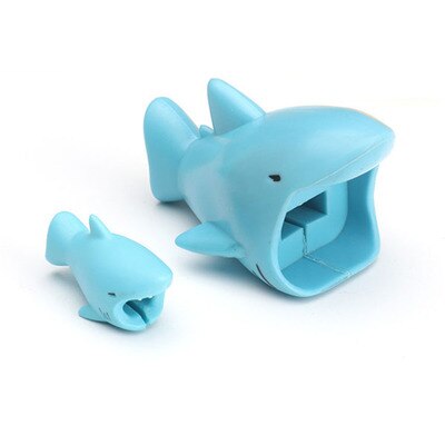 Fffas kabel opruller bid sød tiger lænd bjørn dyr kabelbeskytter usb kabel organizer chompers oplader ledning holder til iphone: Haj