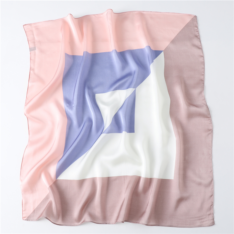 Bufanda de seda Lisa para mujer, banda para el pelo para la oficina, pañuelo para el cuello, corbata cuadrada de 70cm, pañuelos de