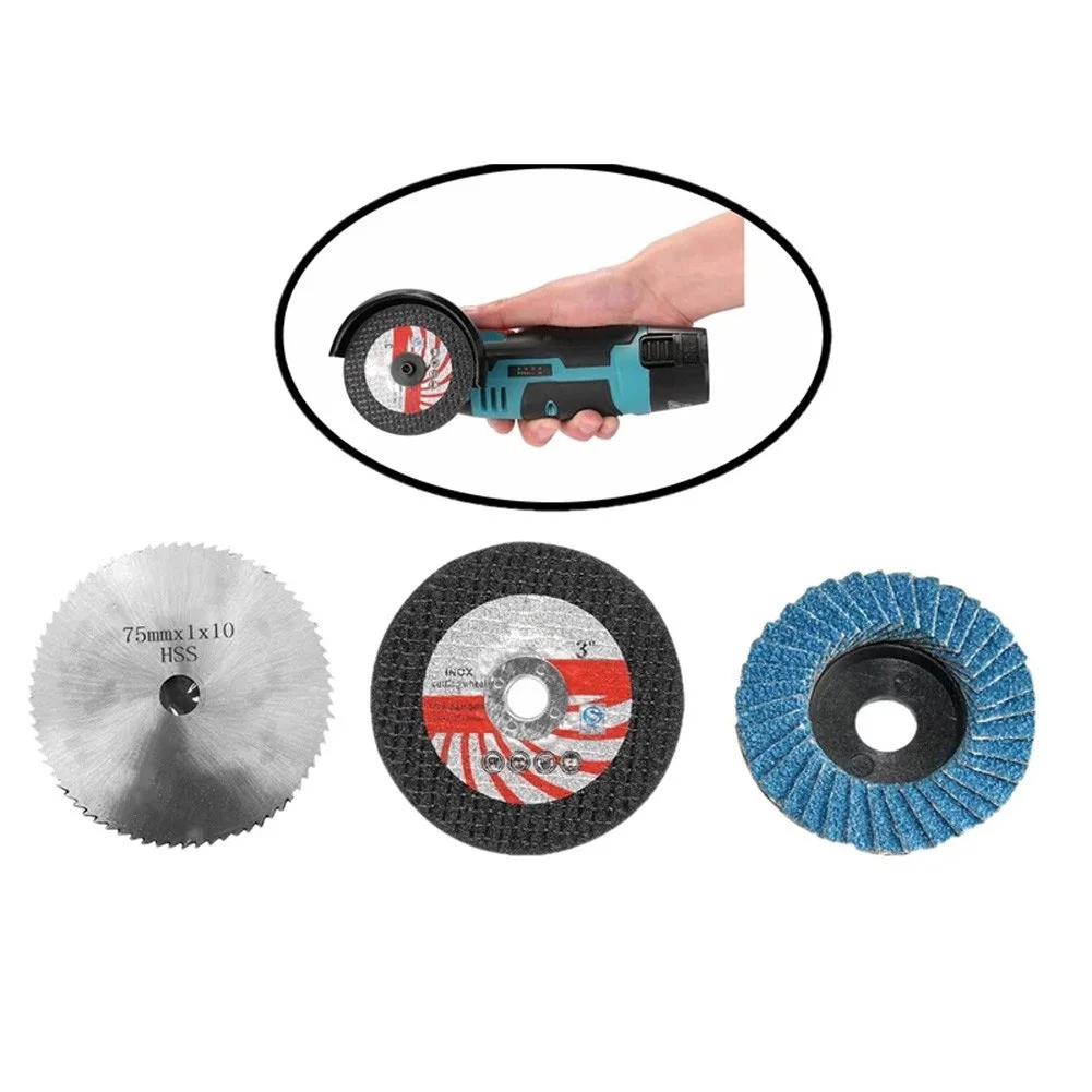 75mm Mini Cutting Disc 10mm Bore Angle Grinder Circular Grinding Wheel For Ceramic Tile Wood Stone Steel Cutting Polishing