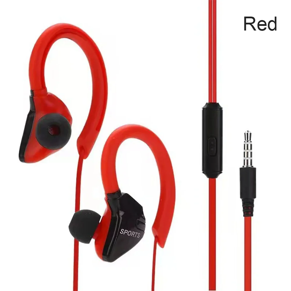 S760 Bedrade In-Ear Waterdichte Oortelefoon Oorhaak Oordopjes Stereo Super Bass Hoofdtelefoon Sport Headset Met Microfoon: Rood