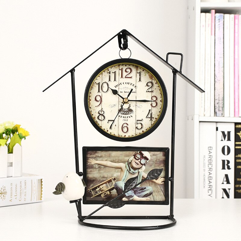 Vintage smeedijzeren vogelkooi wandklok decoratie klok woonaccessoires huisdecoratie woonkamer klokken