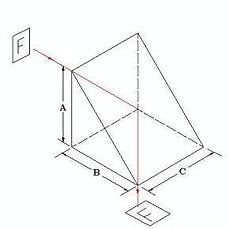 Prisme à Angle droit 10*10*10MM, verre optique cristal triangulaire, télescope, expérience d'enseignement de physique
