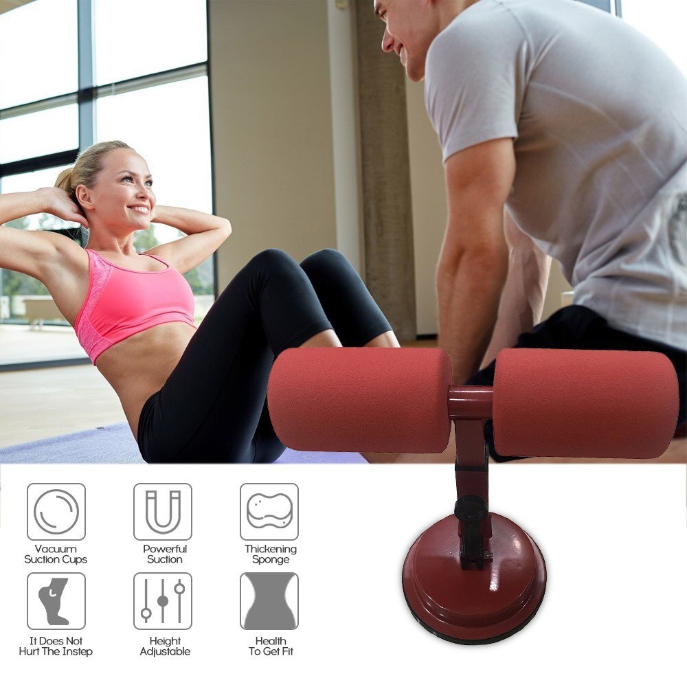 Multifunctionele Fitness Sit-Ups Assist Device Osculum Soort Vacuüm Zuignap Abdominale Curl Extra Apparaat: Black