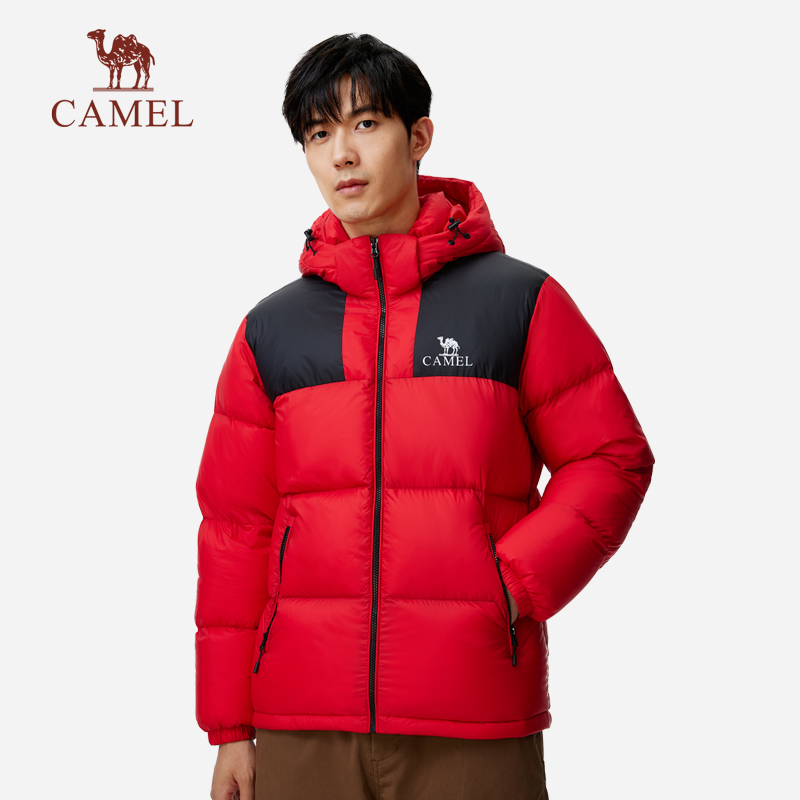 GOLDEN CAMEL Outdoor Down Jackets Women Men's Winter Coats Windbreakers Thickened Plush Bread Jacket for Men Autumn: M / Brown