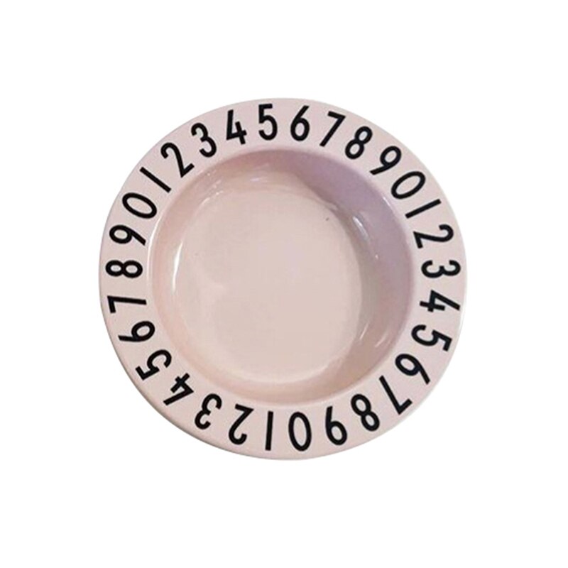 Children's Alphabet Plate Bowl Cup Shallow Plate Tableware Triangle Plate Letter Mug baby Food Supplement Training Plate: 04
