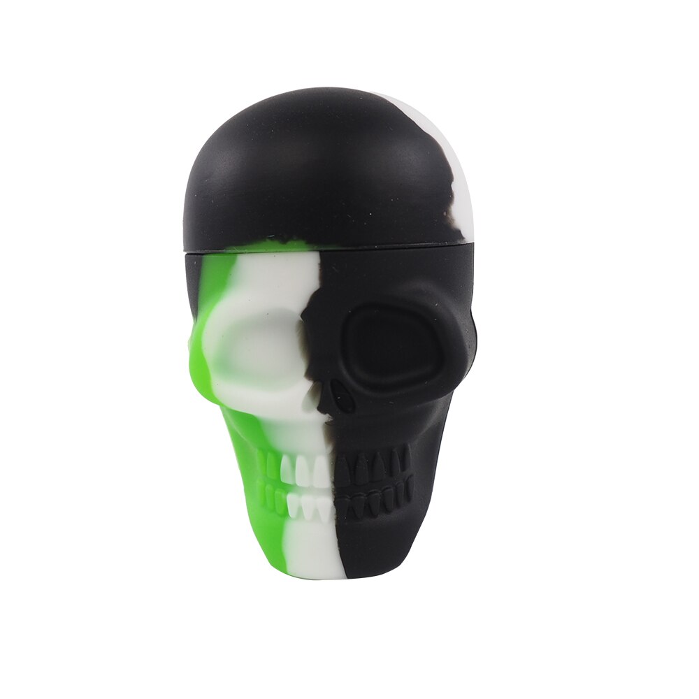 Pot de cire en Silicone pour Bho Dab, 15ml, concentré d'huile, pour crâne: black green white