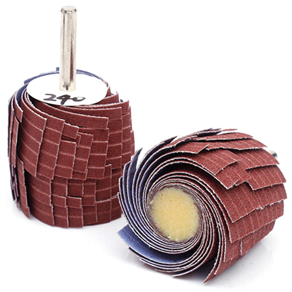 1pc 80 ~ 600 korn smärgelpapper böjda ytor sliphuvud rostborttagning polering slipduk slipskiva gradborttagning